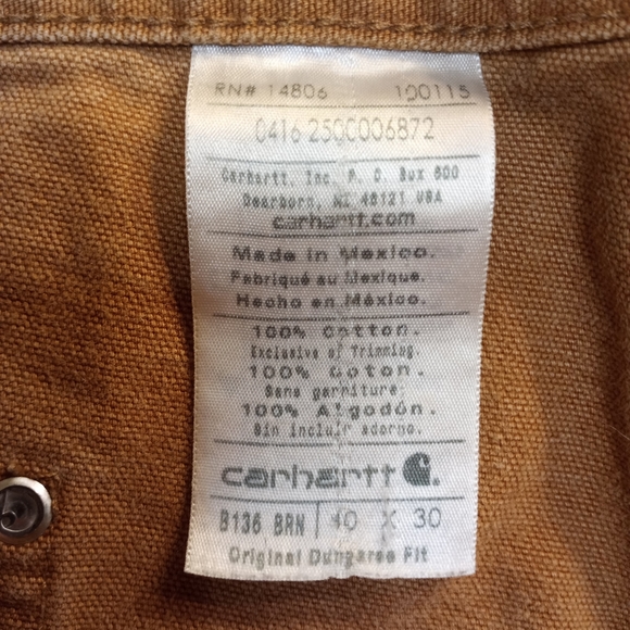 Carhartt Double Knee Carpenter Jean's Sz 40 - Picture 5 of 9